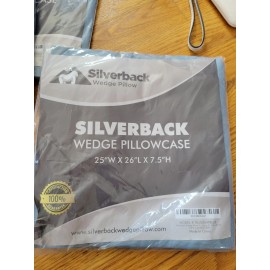 SILVERBACK WEDGE PILLOWCASE 25''W  X 26''L X 7.5'' SILVLIGHTBLUE
