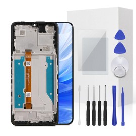 JENCYFU Screen Replacement Full LCD Screen Display Touch Digitizer Frame Assembly with Repair Tool Model for Cricket Outlast 5G 2024 (SN509C)/AT&T Motivate Pro (SN509A)