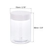 sourcing map Round Plastic Jars with White Screw Top Lid,