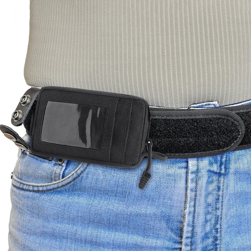 EDC Purse, Tactical Card Holder, Waterproof Change Compartment, Wallet with