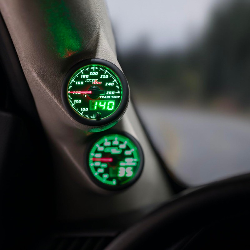 MaxTow Double Vision 260F Transmission Temperature Gauge Kit - Includes