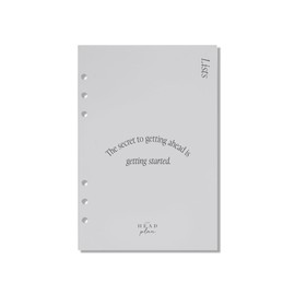 The Head Plan Lists Pack Refills | Filofax A5 Compatible Inserts | Structured List Pages for Tasks & Organisation | 162 Pages