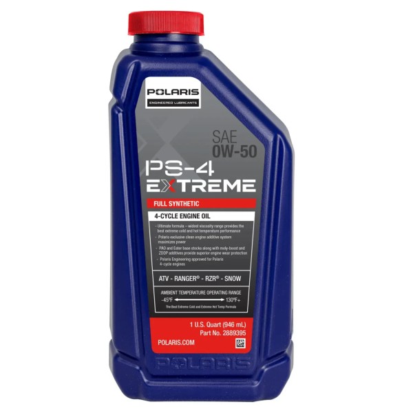 Polaris PS-4 Extreme Full Synthetic Oil 0W-50 1 Quart 2889395