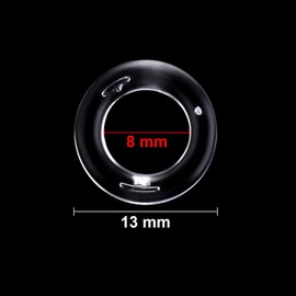 100 Pieces Clear Roman Curtain Rings Blind Roman Ring and 55 Yards Roman Blind Cord 8-13 mm Transparent Plastic Rings 1.8 mm White Braided Lift Shade Cord for DIY Roman Curtains