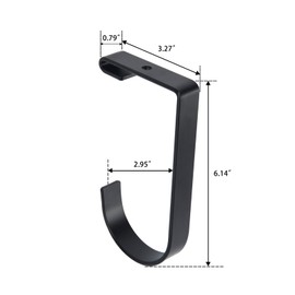 WENRENCE 4-Pack Add-On Storage Flat Hook Accessory for Garage Ceiling Storage Rack and Wall Shelving, Black