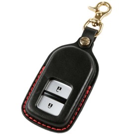[Usable] Honda Key Case, Premium Genuine Leather WR-V Vezel ru s660 Freed Step Wagon RP3 Civic Type r Civic fk7 Odyssey rc cr-z Jade cr-v Fried Plus Shuttle Fit (Black)