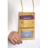 Neck purse LEAS, Genuine Leather, beige/nature - ''LEAS Travel-Line''