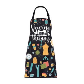 ENSIANTH Sewing Aprons for Women with Pockets Quilting Gifts for Quilters Funny Sewing is My Therapy Gift for Sewers Apron (24109 Sewing Apron)