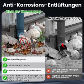 Stainless Steel Gutter Leaf Protection, Gutter Leaf Protection, Rain Gutter Leaf Protection, Downpipe Protection, Leaf Catcher Downpipe for Flat Roof Drain, Drains and Downpipes, Gutter Sieve, Roof