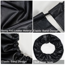 PVC Leather Spare Tire Covers for Trailers,Funny Raccoon Rock Flag USA Wheel Protectors Waterproof Sun Protection Universal Fit for Rv SUV Truck Camper Travel Accessories,14 inch