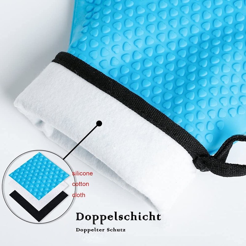 Loveuing Kitchen Oven Gloves - Dual-Layer Heat Resistant Grilling Gloves,