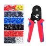 Ferrule Crimping Tool Kit, Ferrule Crimper Plier AWG23-7(0.25-10mm²) with 1200pcs
