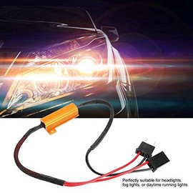 Gorgeri Car LED Decoder for H7 Headlight Anti Hyper Flash No Error Load Resistor Wiring Pack of 2