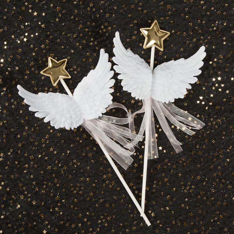 UUYYEO 12 Pcs Small Angel Wings Fabric Wings Applique Patches