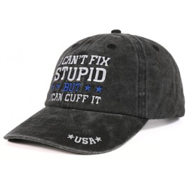 InnoBeta Funny Gifts Cap for Police Officers, Adjustable Embroidered Baseball Hat, Law Enforcement Gifts, Correctional Officer Gifts for Birthday, Christmas Black