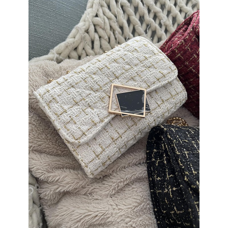 Beam Bomb Woman's Fashion Wollen Cloth Tweed Style Purse/Handbag/Satchel Adjustable