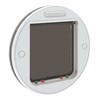 Cat Mate 4-way locking glass socket, cat flap, white.