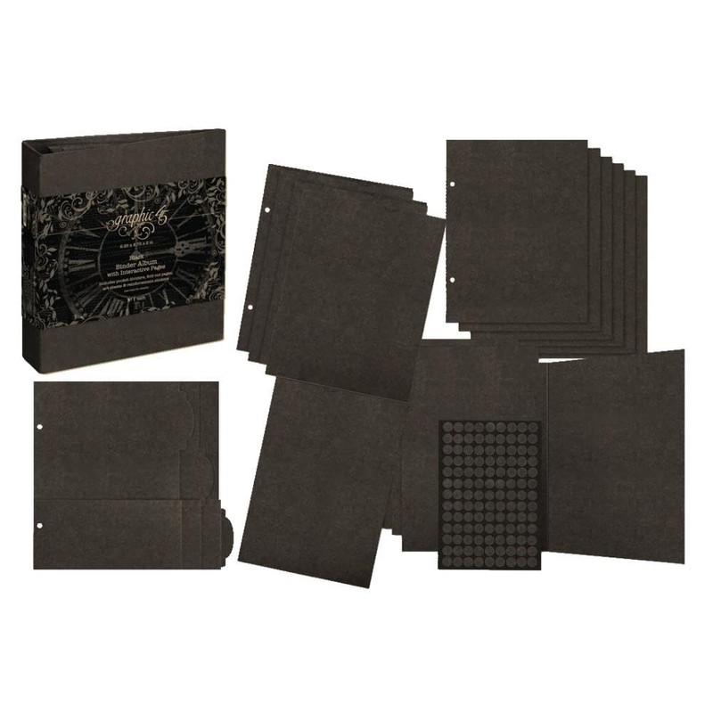Graphic 45- Binder Album with Interactive Pages – Black