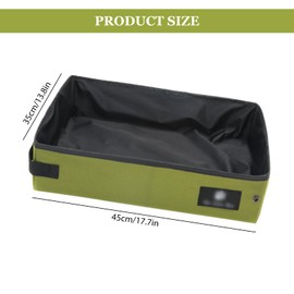 SPORWAY Cat Litter Tray for Travel, Portable: Cat Litter Tray, Foldable Waterproof and Breathable, Cat Litter Box for Car, Travel, Camping (45 x 35 x 12.5 cm)