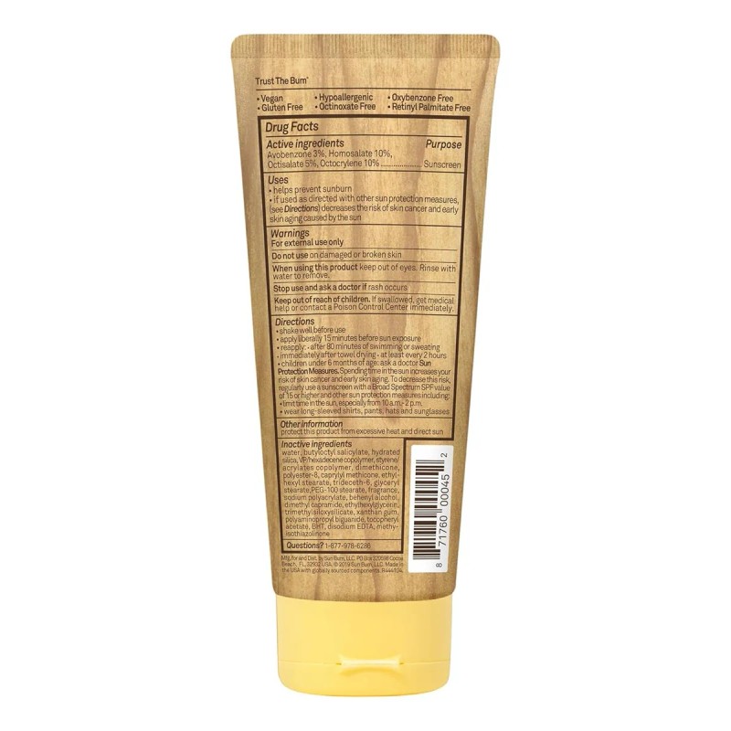 Sun Bum, Loción De Pantalla Solar Humectante, Spf 15-70, Tub