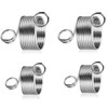 Knitted Thimble,4 Pack Stainless Steel Knitting Finger Ring Metal Yarn