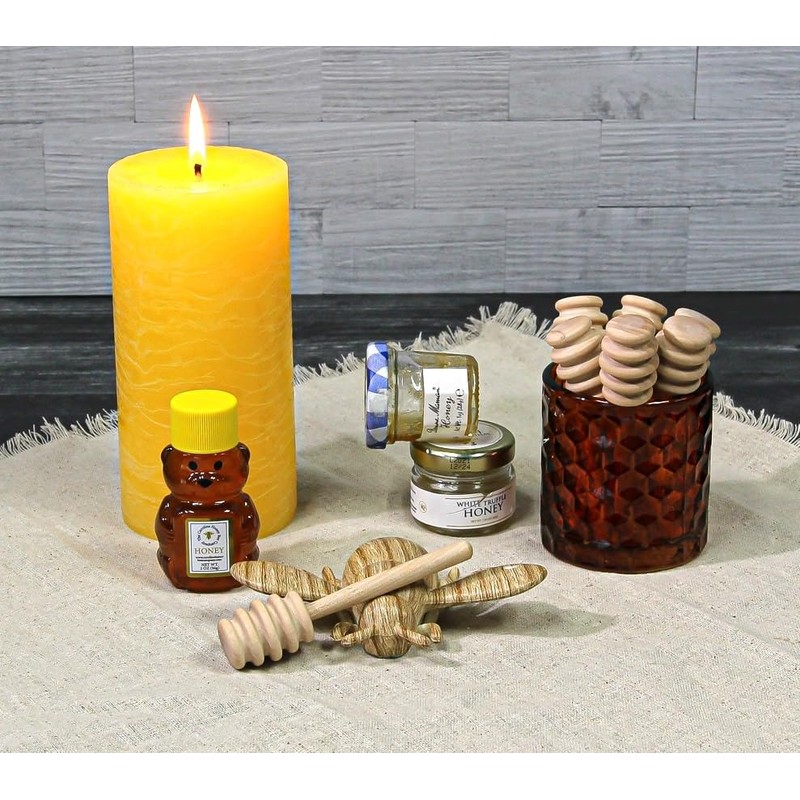 Richland Amber Chunky Honeycomb Glass Votive & Tealight Candle Holder