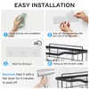 FEPTUASE Shower Caddy Adhesive Replacement, Transparent Strong Adhesive Hooks, No