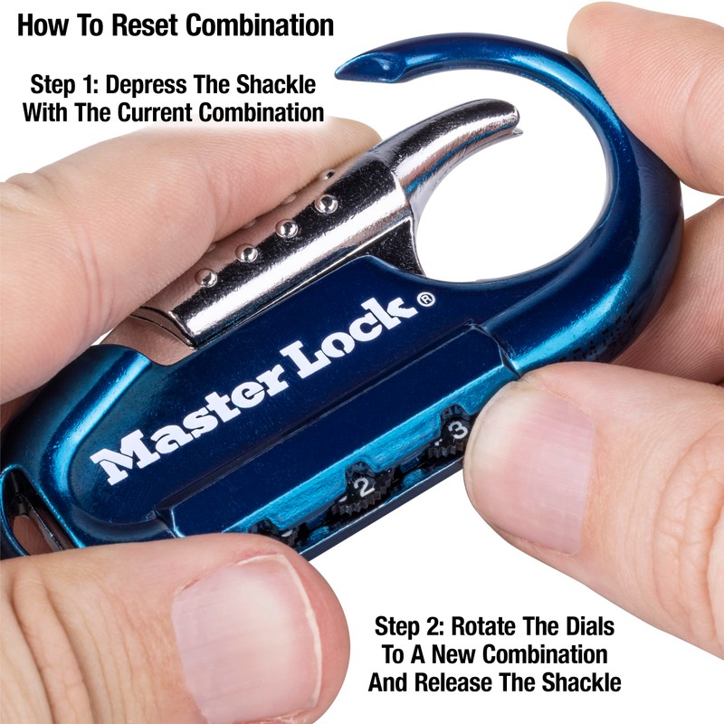 Master Lock 1548DCM Backpack Lock, Set Your Own Combination Lock,