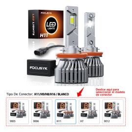 Kit Focos De Luz Led H7 H11 9005 9006 H1 28000lm Canbus Csp