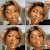 Bestvivid Pixie Cut Short Curly Lace Front Wigs Human Hair