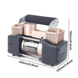 WUSILILU 12V Double Cylinders Air Compressor Pump, 150PSI 2.54CFM Car Tire Compressor Pump w/2 Startup Modes for SUVs,Off-Road, Trailer, Truck, Bike, Air Bed