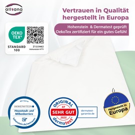 allsana hypo-allergenic blankets reference 155 x 220 cm allergy bedding anti mite encasing mite protection for house dust allergy