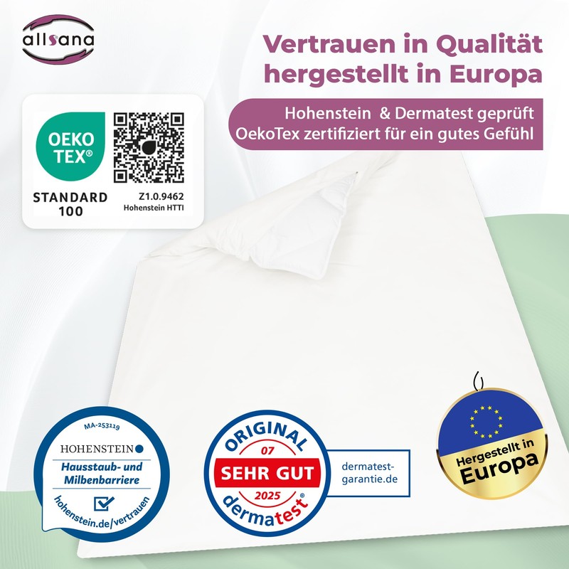 allsana hypo-allergenic blankets reference 155 x 220 cm allergy bedding