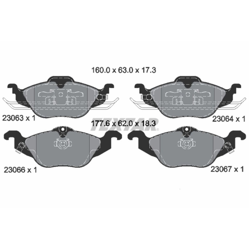 Textar 2306302 Brake Pad Set, disc brake