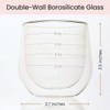 Uba Portion Control Wine Glasses - Built-in Measurements, Double Wall