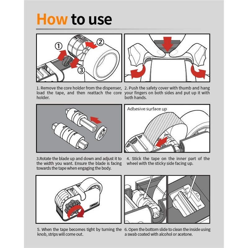 [TENDO°] Multi-Section Tape Dispenser ZO-508: Innovative Cutter for Custom Tape