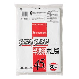 Chemiclean Translucent Poly Bags, 1.1 gal (45 L), Pack of 30