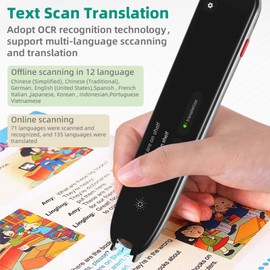 Translation Pen, Reading Pen for Student & Adults, Assistive Tool for Dyslexia & Scan Reader Pen OCR Digital Pen Reader, Reading Support & Language Learners, Translator Pen for 134+ Languages