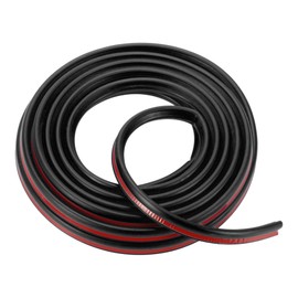 Partuto 1 Pcs 16.40ft 5000mm Universal Car Door Edge Protective Sealing Strip - Car B-Type Door Scratch Protection Guards Anti-scratch Collision - TPE Black