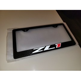 ZL1 Camaro Carbon Fiber License Plate Frame Tag Cover