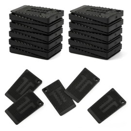Furniture Levelers Pads, 20 Pack Furniture Plastic Wedges, Flexible Rubber Table Plastic Shims for Leveling Door Wedges Indoors Non-Slip Leveling Foot for Table, Chair, Cabinet, Table Feet(Black)