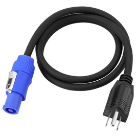Stage Light PowerCON Cable, 3 Prong NEMA 5-15P to PowerCON AC Power Cable Cord, 20A 3 Pin 16AWG, Male to Male Power Extension Cord for Outdoor Stage Lighting Series-1M/3.28FT