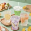 [100 SETS] 32 oz Cups with lids, Plastic cups with