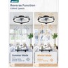 LEDIARY Ceiling Fans with Lights and Remote, 20'' Low Profile