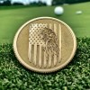 Unbranded Solid Brass Laser Engraved Novelty Golf Ball Marker