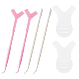 RuRuLi Eyelash Perm Kit (5 Types to Choose from Available) Eyelash Perm Self (2 Plates + 2 Sticks (White) + 2 Sticks (Pink)