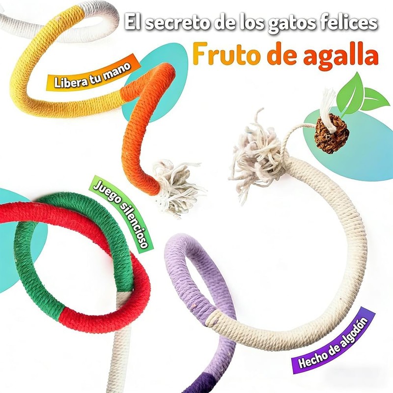 Lumbor37 Cuerdas Masticables para Gatos, 3PCS Juguetes para Masticar Cuerda