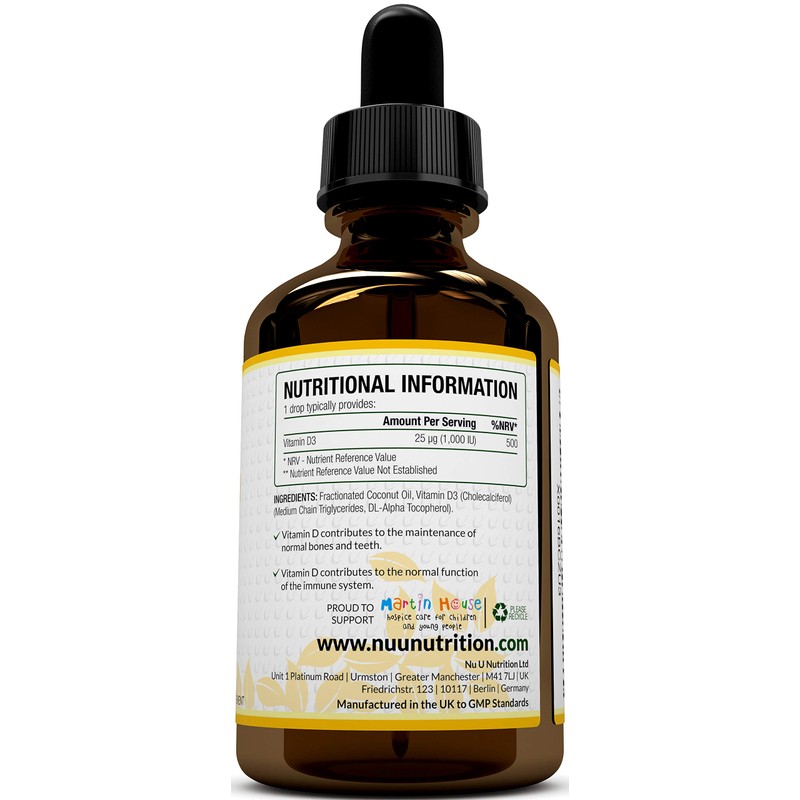 Vitamin D Drops 1000 IU 10,000 IU per 10 Drops