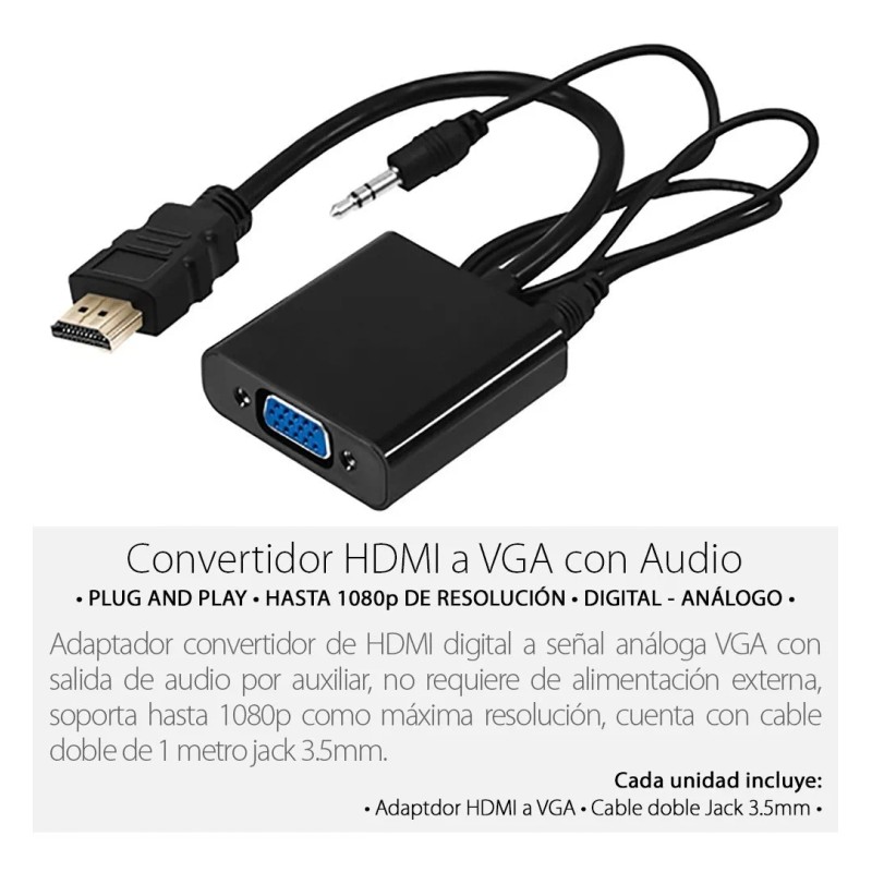 Mercader Digital Convertidor H D M I A Vga Con