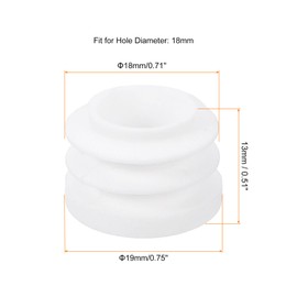 QUARKZMAN 20pcs Round Plastic Plugs Pipe End Caps 18mm (0.71") Furniture Leg Pipe Insert Anti-slip for Chair Sofa Table Shelf White